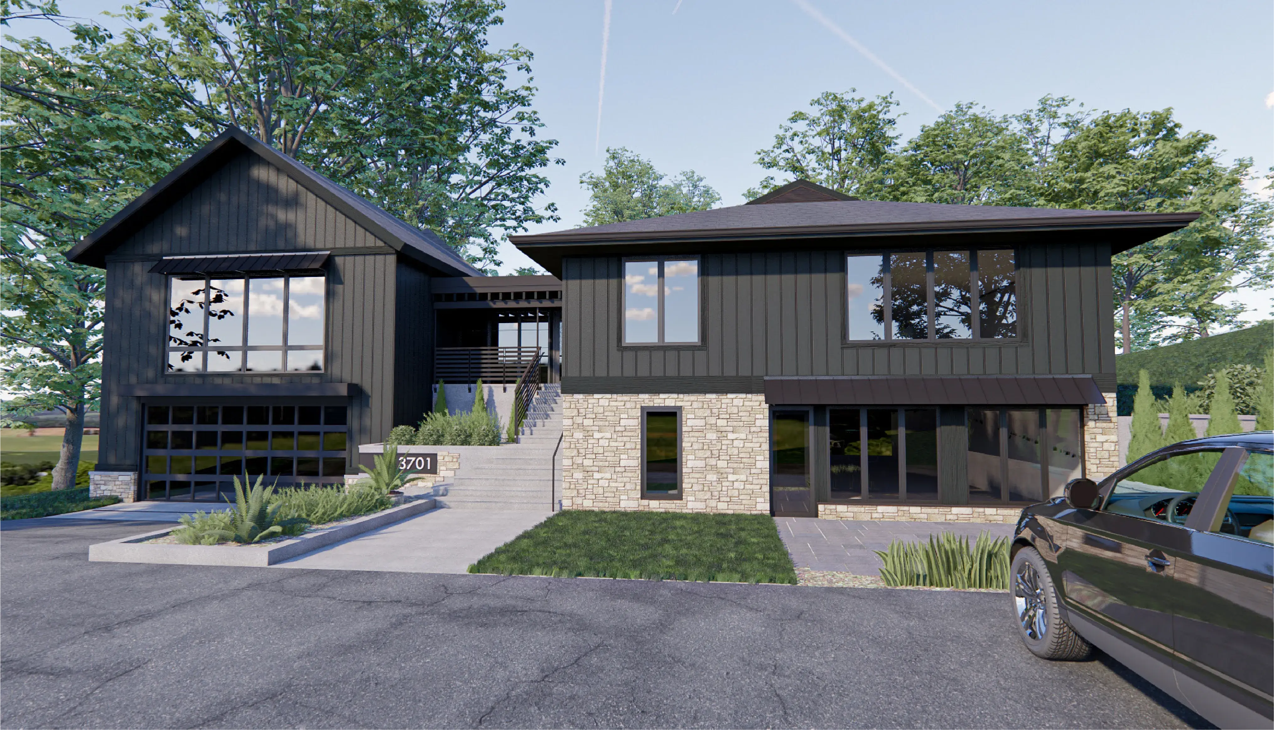 Primary Suite Addition Exterior Rendering